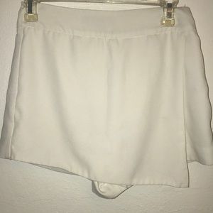 Forever 21 white mini “skort”